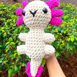Crochet amigurumi Axolotl plushy